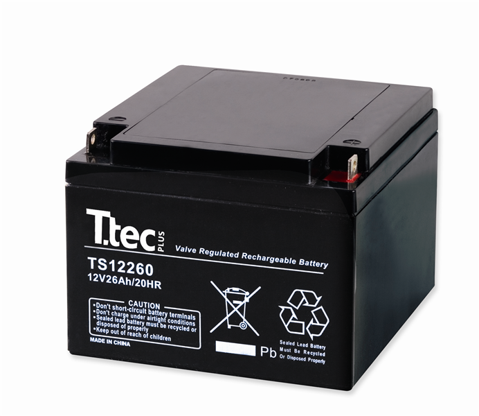 T.Tec Plus 12V 26Ah Bakimsiz Kuru Akü