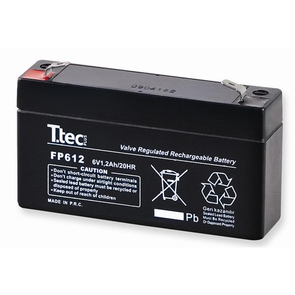 T.Tec Plus 6V 1.3Ah Bakımsız Kuru Akü